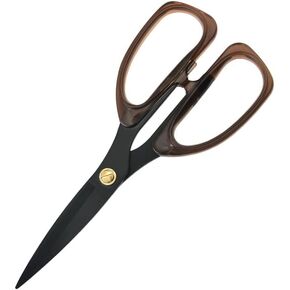 مقص لجميع الأغراض، أسود شفاف مثل مقص الخياطة من نسيج الراتنج، مقص مريح للقبضة المنزلية من الفولاذ المقاوم للصدأ حاد مقاس 7.7 بوصة مقصات ورقية لطلاب المدارس المكتبية (أسود) in Kuwait