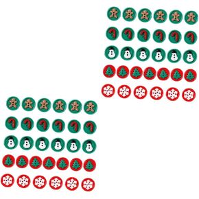 EXCEART 100 Pcs Christmas Button Hat Accessories Resin Crafts Mini Labels Snowman Buttons for Sewing Mini Hat Embellishments Christmas Scrapbooking Buttons Plastic Decorative Buttons Round in Saudi Arabia