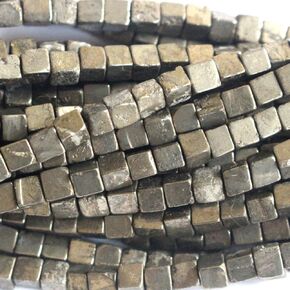 Natural Genuine Pyrite Round Gemstone Beads for Jewerly Bracelet Making (3mm)