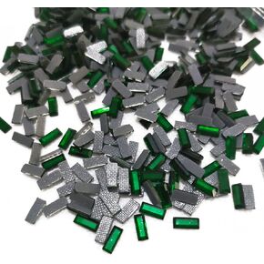 Finstone Rhinestones hotfix,Iron on Rhinestones (Champagne, Rectangle 5 x 10 mm,300 pcs/pkg)