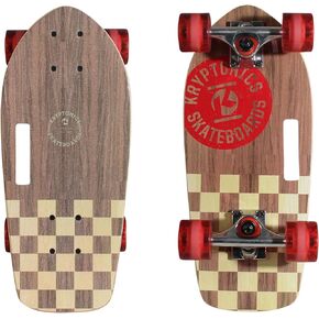 Kryptonics 19" Stubby Cruiser Skateboard – Lightweight 7-Ply Maple Deck, Smooth Polyurethane Wheels, Durable Design for Ages 6+, Cali Authentic Black in Kuwait