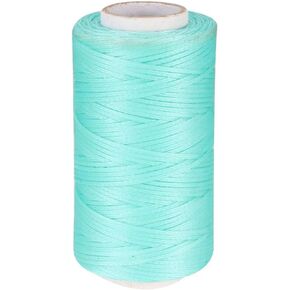 Uxcell Crafts 150D 1 مم خياطة جلدية مسطحة سلك خيط شمعي (150D 1 مم 50 متر، فوشيا)