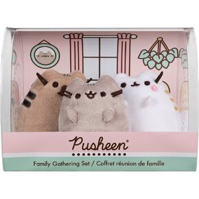 مجموعة GUND Pusheen & Bo Parakeet Best Friend، مجموعة اثنين في واحد من القطيفة المحشوة بالقطط، رمادي وأزرق، 15.24 سم