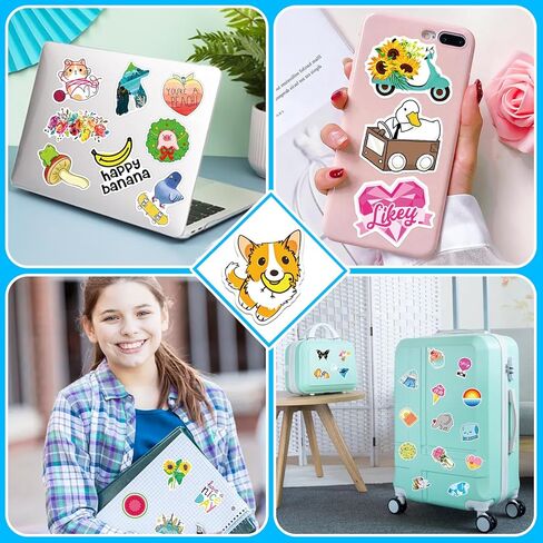 500 PCS Cute Stickers for Kids, Aesthetic Stickers for Water Bottles Kawaii Vsco Vinyl Sticker Bulk for Girls Teens Adorable Waterproof Sticker Pack Party Favors Luggage Skateboard Reward Gifts in Kuwait