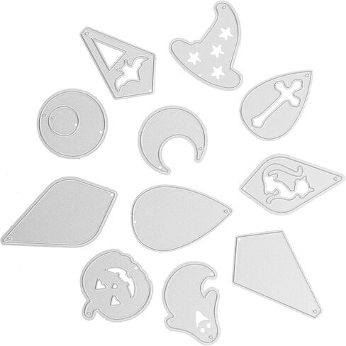 ULTNICE 11 قطعة من أقراط الهالوين قطع يموت من الجلد على شكل دمعة على شكل يقطين أقراط معدنية قالب للهالوين ديكورات مجوهرات ذاتية الصنع in Kuwait