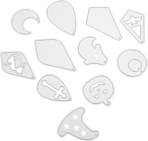 ULTNICE 11 قطعة من أقراط الهالوين قطع يموت من الجلد على شكل دمعة على شكل يقطين أقراط معدنية قالب للهالوين ديكورات مجوهرات ذاتية الصنع in Kuwait