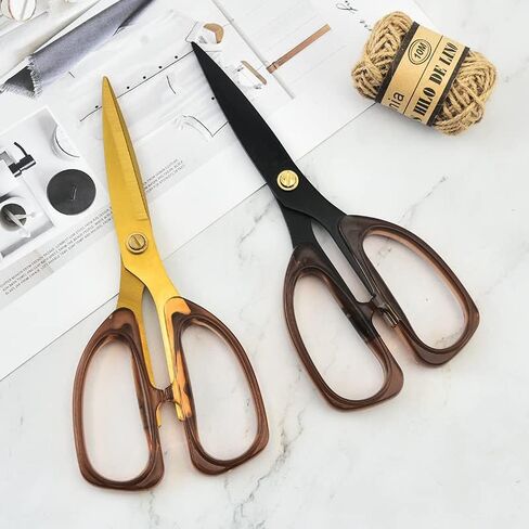 مقص لجميع الأغراض، أسود شفاف مثل مقص الخياطة من نسيج الراتنج، مقص مريح للقبضة المنزلية من الفولاذ المقاوم للصدأ حاد مقاس 7.7 بوصة مقصات ورقية لطلاب المدارس المكتبية (أسود) in Kuwait