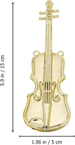 Gadpiparty Musical Instrument Ornaments 12pcs Miniature Musical Instruments Christmas Tree Ornaments Mini Trumpet Violin French Horn for Dollhouse Xmas Holiday Hanging Decorations Golden in Saudi Arabia