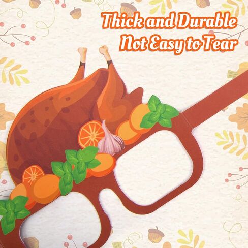 BigOtters 12PCS Thanksgiving Turkey Glasses Headband Set, Turkey Paper Glasses and Hair Bands Thanksgiving Eyewear Frames for Adults Kids Fall Thanksgiving Photo Props Party Supplies in Saudi Arabia
