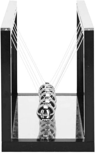 AIXICWXI نيوتن كرة التوازن مع مرآة المعادن بندول كرات الفيزياء العلوم الحلي الذكية للديكور مكتب المنزل in Kuwait