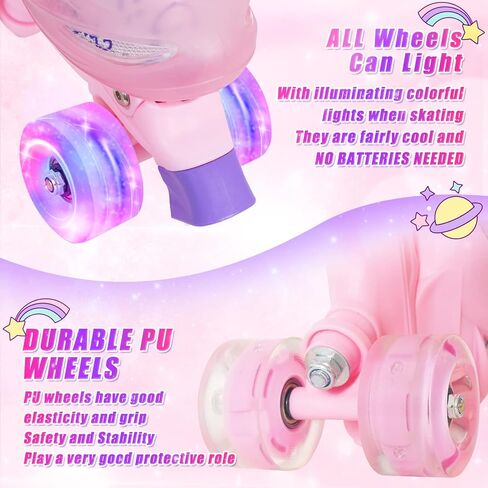 زلاجات دوارة للأولاد من Nattork للأطفال، 3 أحجام زلاجات دوارة قابلة للتعديل للأطفال الصغار مع 8 عجلات مضيئة من زلاجات الأولاد لامعة، آمنة وممتعة للرياضات الداخلية والخارجية in Kuwait