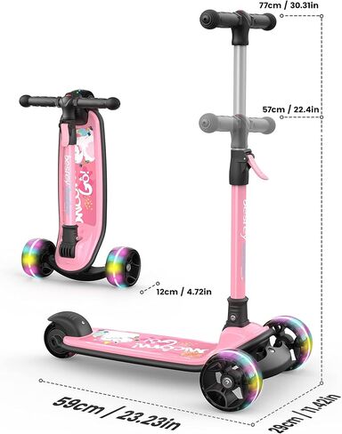 besrey 3 Wheel Scooter for Kids Ages 3-10 with 4 Adjustable Height in Kuwait