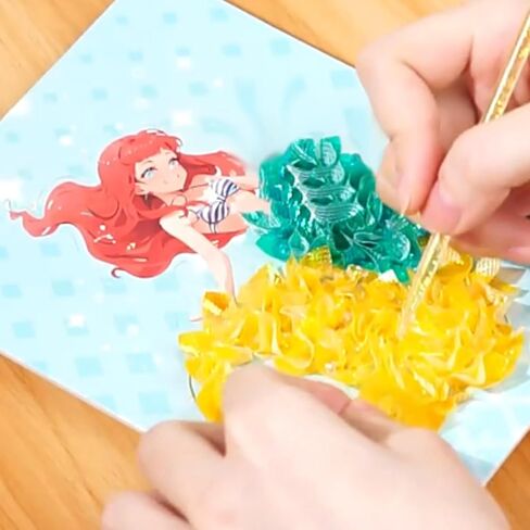 مجموعات الفنون والحرف اليدوية للفتيات، مجموعة أدوات الرسم والرسم المبتكرة للألغاز DIY، 12 ورقة DIY للأميرات لوحة رسم للثقب، مجموعة هدايا للأعمار من 3 إلى 8 سنوات. in Kuwait