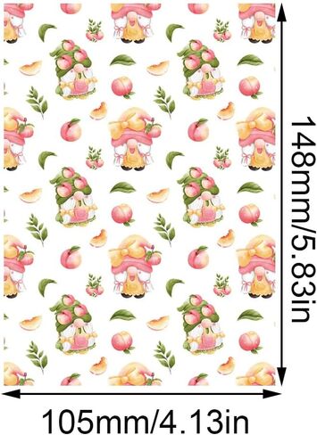 DPXWCCH 50 Pieces Gnome Peach Fruit Decorative Release Paper for Diamond Painting Replacement Cover Sheets 5D Diamond Art Painting Tool Accessories in Kuwait