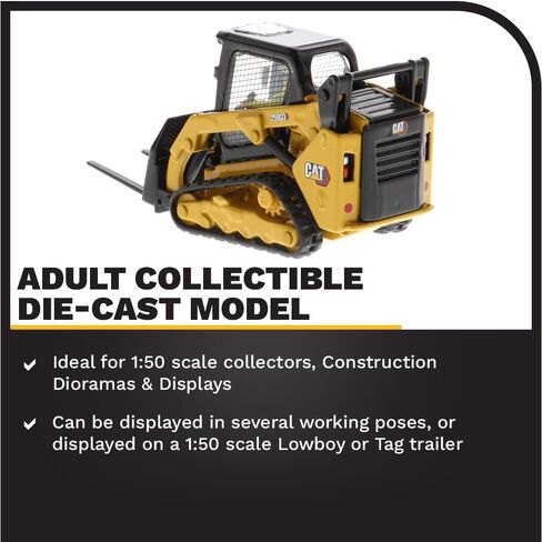 Diecast Masters 1:50 Caterpillar 259D3 Compact Track Loader with Attachment Accessories | High Line Series Cat Trucks & Construction Equipment | 1:50 Scale Model Diecast Collectible | DM Model 85677 in Saudi Arabia
