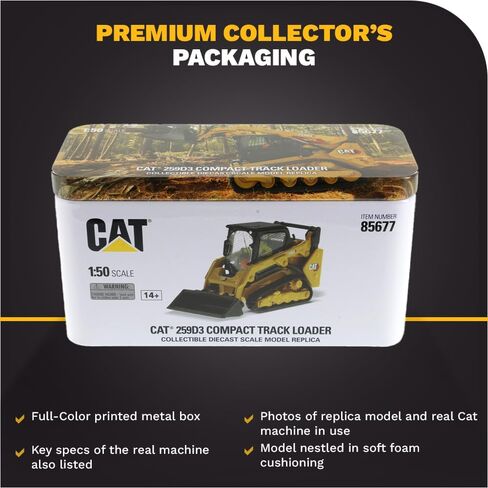 Diecast Masters 1:50 Caterpillar 259D3 Compact Track Loader with Attachment Accessories | High Line Series Cat Trucks & Construction Equipment | 1:50 Scale Model Diecast Collectible | DM Model 85677 in Saudi Arabia