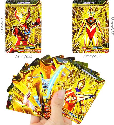 100 قطعة من بطاقات الترا هيرو الترامان الذهبية تي سي جي ديك بوكس مجموعة متنوعة نادرة للغاية بطاقات ذهبية لامعة in Kuwait