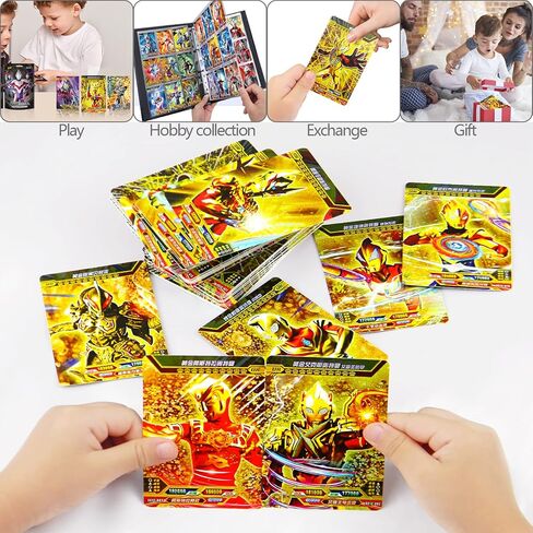 100 قطعة من بطاقات الترا هيرو الترامان الذهبية تي سي جي ديك بوكس مجموعة متنوعة نادرة للغاية بطاقات ذهبية لامعة in Kuwait