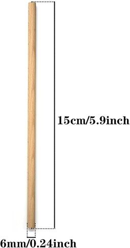 50 PCS Dowel Rods Wood Sticks Wooden Dowel Rods - 1/4 x 12 Inch Unfinished Bamboo Sticks Rods for Crafts and DIYers (1/4 x 12 Inch) in Saudi Arabia