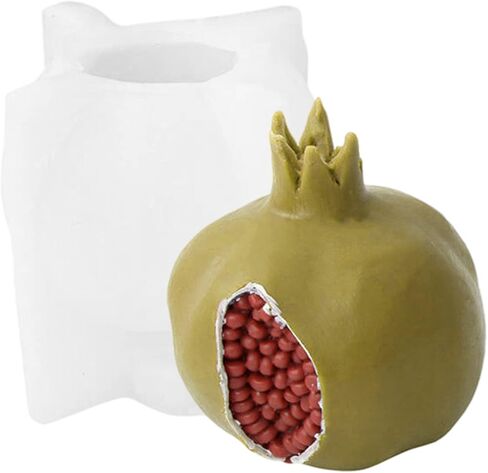 او ان ان بي ان ان قوالب شموع على شكل رمان، قالب سيليكون للرمان يمكنك صنعه بنفسك، قالب شوكولاتة ثلاثي الابعاد، قالب صابون فواكه صناعي مبتكر، لتزيين المنزل وتزيين الكيك من الراتنج in Kuwait