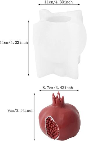 او ان ان بي ان ان قوالب شموع على شكل رمان، قالب سيليكون للرمان يمكنك صنعه بنفسك، قالب شوكولاتة ثلاثي الابعاد، قالب صابون فواكه صناعي مبتكر، لتزيين المنزل وتزيين الكيك من الراتنج in Kuwait