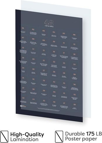 ملصق 48 Laws Of Power، مقاس 16 × 24 انش، علامة استفهام، ايجابية، للفصول الدراسية، فاصلة، طالب، التعليم، العمل الجماعي - بدون اطار in Kuwait