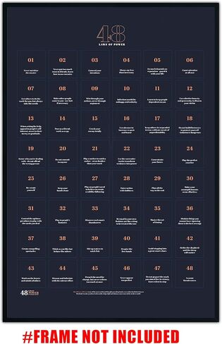 ملصق 48 Laws Of Power، مقاس 16 × 24 انش، علامة استفهام، ايجابية، للفصول الدراسية، فاصلة، طالب، التعليم، العمل الجماعي - بدون اطار in Kuwait