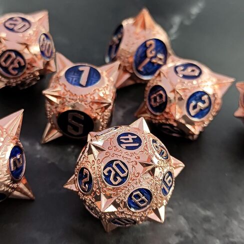 DND Dice Set Dungeons and Dragons Dice Set with Dice Bag Metal D&D Dice D and D Dice Set Polyhedral Dice for Pathfinder MTG Warhammer Role Playing RPG Dice Game 20 Sided D20 D12 D10 D8 D6 D4 in Saudi Arabia