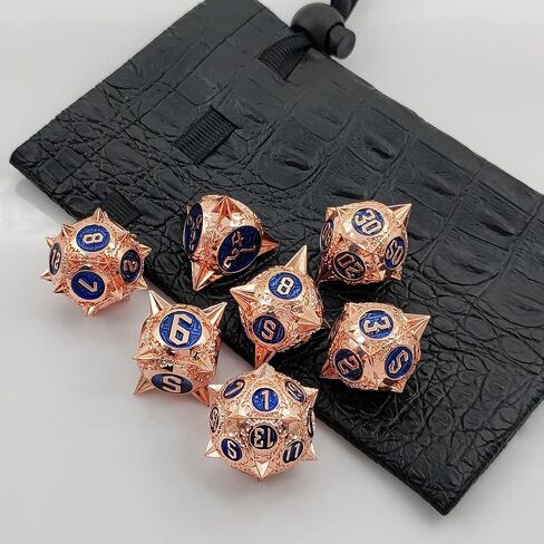 DND Dice Set Dungeons and Dragons Dice Set with Dice Bag Metal D&D Dice D and D Dice Set Polyhedral Dice for Pathfinder MTG Warhammer Role Playing RPG Dice Game 20 Sided D20 D12 D10 D8 D6 D4 in Saudi Arabia