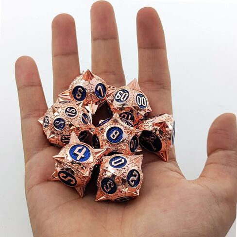 DND Dice Set Dungeons and Dragons Dice Set with Dice Bag Metal D&D Dice D and D Dice Set Polyhedral Dice for Pathfinder MTG Warhammer Role Playing RPG Dice Game 20 Sided D20 D12 D10 D8 D6 D4 in Saudi Arabia