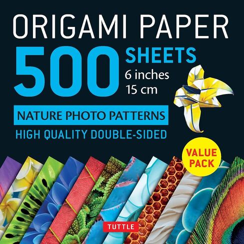 Origami Paper 500 sheets Nature Photo Patterns 6" (15 cm): Tuttle Origami Paper: High-Quality Double-Sided Origami Sheets Printed with 12 Different Designs (Instructions for 6 Projects Included) in Saudi Arabia