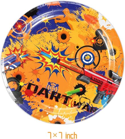 فريراند 40 قطعة من لوازم حفلات حرب السهام تتضمن 20 طبقًا و20 منديلًا لتزيين حفلات أعياد الميلاد بنمط حرب السهام in Kuwait