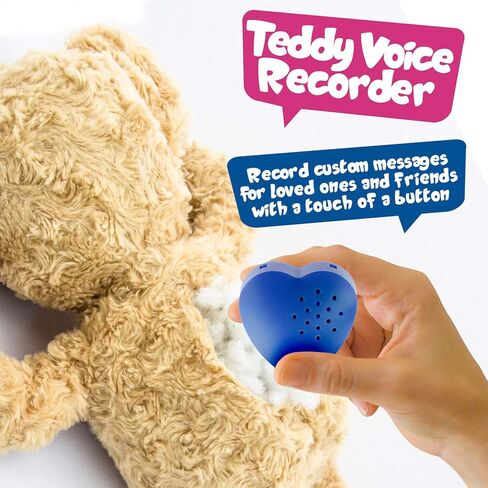 2 Pack, Inventiv 30 Second Voice Sound Recorder Module for Plush Toy, Stuffed Teddy Bear Animal Recordable Heart, Record Custom Messages (Red) in Kuwait