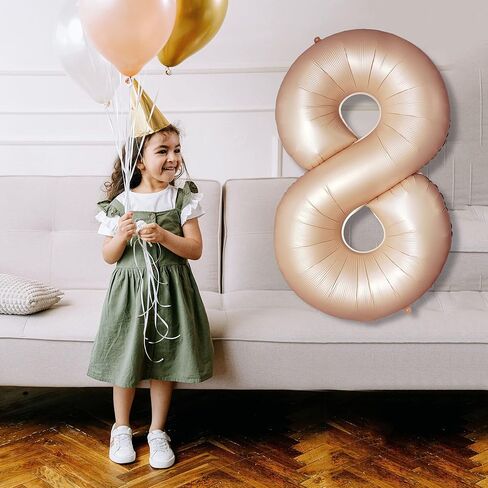 Number 0 Balloons Retro Apricot Zero Birthday Decorations Light Brown balloon for 0nd Birthday Boy Girl Decoration Large 40 Inch Digital 0 Year Old Nude Ballons Neutral Balloon Caramel 10 in Saudi Arabia