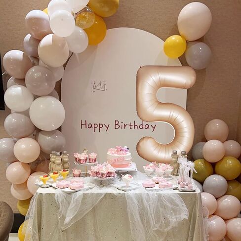 Number 0 Balloons Retro Apricot Zero Birthday Decorations Light Brown balloon for 0nd Birthday Boy Girl Decoration Large 40 Inch Digital 0 Year Old Nude Ballons Neutral Balloon Caramel 10 in Saudi Arabia