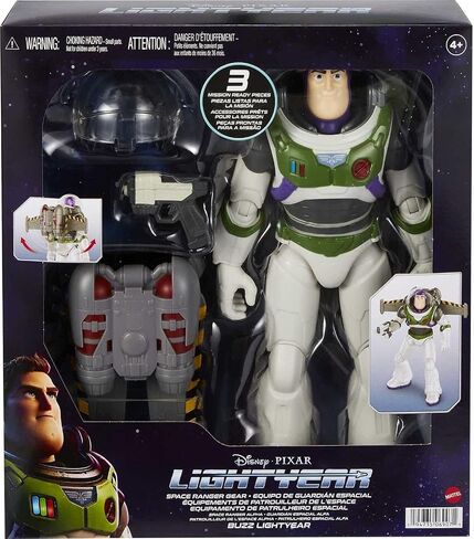 Mattel Disney and Pixar Lightyear Buzz Action Figure, Space Ranger Gear XL-01 Uniform & Accessories, 14 Moving Joints in Saudi Arabia