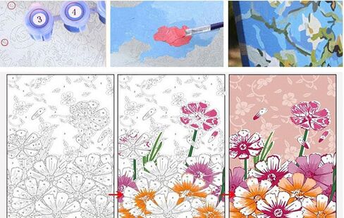 Sonby White Black Cat Paint by Numbers Kits for Adult Kids DIY Painting by Number for Home Wall Decor,16"x20" Unmounted in Kuwait