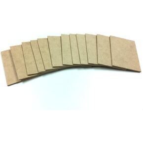 6-Pack 5 x 10 x 0.25 inch Rectangle Shape Crafting Wood - Unfinished MDF Wooden Crafting Materials DIY Project Hobbies Thin Boards (SJT00072)