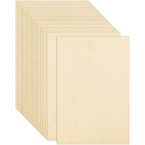WYKOO 25 Pack 150x100x2mm Wood Sheets Natural Unfinished Wood Thin Plywood Sheets Wood Sheets Hobby Wood Plywood Board for DIY Crafts Wooden House Architectural Plane Model Boat in Kuwait