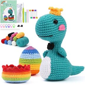 Learn to Crochet Kits for Adults Beginner- Crochet Kit for Beginners Adults - Crochet Animal Kit 4pc Animals for Kids with Step-by-Step Video Tutorials (4pc Animals - Multi-Color)