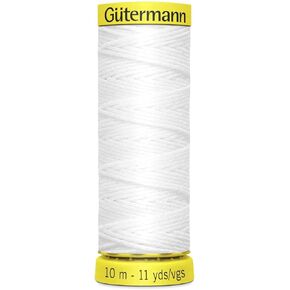 Gutermann Shirring Elastic Stretch Thread 10m White - each in Kuwait