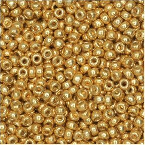 Miyuki Round Seed Beads 11/0 حجم 8.5 جرام أنبوب 4202 حجم واحد Duracoat الذهب المجلفن in Saudi Arabia
