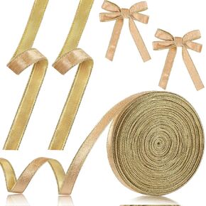 25 Yards x 5/8 Inch Valentine‘s Day Velvet Ribbon for Gift Wrapping Metallic Silver Crushed Velvet Wired Ribbon for Bows Making Wreath Decoration(Royal Blue)