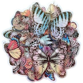 Dream Butterfly Decorative Adhesive Sticker, Craft Scrapbooking Sticker Set for Diary, Album, Notebook, Planner, 40 PCS in Kuwait