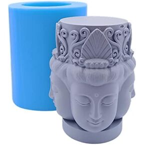 Big Buddha Handcrafted Candle Mold Buddhist Silicone Candle Molds Mould Decorated Resin Epoxy Crafts Silicone Molds Concrete Gypsum Statue Mould