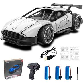 Mini Drift RC Car 1/24 Scale RC Drift Car with 3 Upgraded 1000mah Battery 2.4GHz 15km/h Racing RC Drifting Car 2WD Micro RC Cars (White) in Kuwait