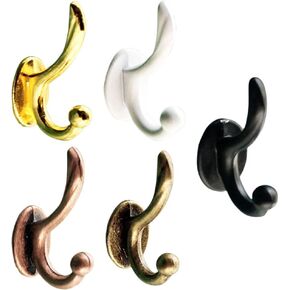 Zerodeko 5PCS Dollhouse Hooks 1:12, Miniature Dollhouse Wall Hooks Miniature Doll House Hanger for DIY Crafts Accessory