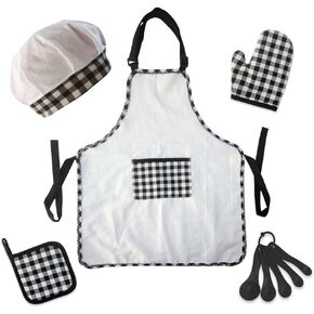مجموعة مريلة مطبخ للأطفال من Mewise - لعب دور الشيف لتعليم الطبخ والدعم، تكلفة الشيف in Kuwait