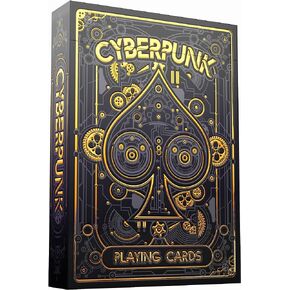 أوراق لعب Cyberpunk Blue، مجموعات بطاقات Cardistry، مجموعة بطاقات سوداء للأطفال والكبار، رائعة مع كتاب إلكتروني لألعاب البطاقات، لعبة بوكر فريدة من نوعها،