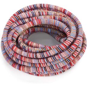 5 Yard Bohemia Ethnic Cotton Thread Round Braided Cotton Rope Cord 6mm Dia for DIY Bracelet Necklaces Jewelry Making Accessories (Style 2) in Saudi Arabia